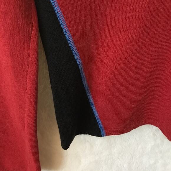 Armani Exchange Red Color-blocked Sweater - Picture 5 of 11